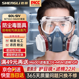 胜丽（SHENGLI） M7502防毒面具口罩防毒面罩 防有机气体蒸汽/苯/汽油 喷漆化工煤矿 硅胶款 M6001配22片滤棉