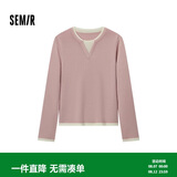 森马（Semir）森马毛衣女短款假两件含羊毛针织衫24冬新款保暖内搭109724107015