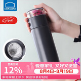 乐扣乐扣（LOCK&LOCK）品茗茶水分离不锈钢车载保温杯男女学生水杯400ML灰色LHC4233DGRY