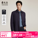 雅戈尔（YOUNGOR）风衣男翻领单风衣锦纶耐穿舒适透气男士上衣外套 GYDF424995FQA藏青色 L 175/96A