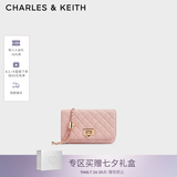 CHARLES&KEITH经典菱格链条小方单肩斜挎包包女包七夕礼物送女友CK2-70160131 粉红色Pink 小包