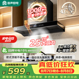 容声家用抽油烟机大吸力静音一级能效直流变频25m³顶吸式欧式吸油烟机补贴以旧换新CXW-238-RST31