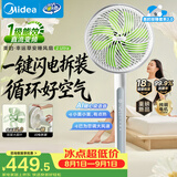 美的（Midea）【幸运草安睡2.0 Ultra】一键闪装/直流变频空气循环扇卧室静音家用语音遥控电风扇一级能效落地扇