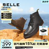 百丽（Belle）潮搭马丁靴男冬季商场同款真皮英伦风休闲靴92267DD0 棕色6孔（疯马皮）-A0926 38 (240mm)