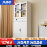 豫基恩 文件柜铁皮柜储物柜抽屉柜办公柜资料柜玻璃柜档案柜凭证柜柜子 中二斗器文件柜 0.5mm 【经济款式 整装发货】