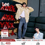 Lee【张凌赫代言】中蓝色水洗428懒懒裤高腰女显瘦宽腿牛仔裤潮流 中蓝色 27