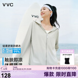 VVC防晒衣服女冰丝凉感透气防紫外线披肩城市轻户外短外套 浅灰色1.0