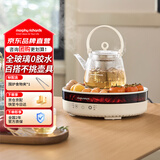 摩飞电器（Morphyrichards）全玻璃养生壶多功能围炉煮茶电陶炉煮茶器煮茶炉泡茶器不挑器具360°环状煨烤MR6096白