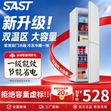 先科（SAST）电冰箱双门家用节能冰箱办公室公寓租房宿舍低噪电冰箱出租屋冷藏冷冻环保迷你冰箱 S226银色一级能效【重磅新品】