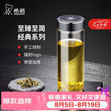 希诺单层玻璃杯2026新款大容量水杯男家用办公车载泡茶杯子XN-CD002C