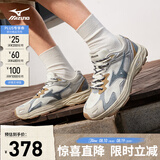 美津浓（MIZUNO）【吴曦同款】男女运动休闲缓震透气网面复古做旧跑步鞋RACER S