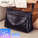 viney牛皮包包女包斜挎妈妈包中年轻奢单肩包生日七夕情人节礼物送女友