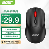 宏碁（acer）鼠标 无线鼠标 微声 舒适握感 办公鼠标 台式机笔记本电脑通用鼠标 便携鼠标 OMR080黑色