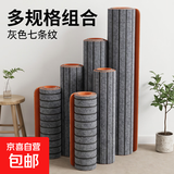 家用进门口地毯脚垫厨房防滑防油吸水地垫易清洗可裁剪大面积地垫 灰色七条纹 60cm*120cm
