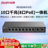 锐捷8口千兆POE网关路由一体机RG-EG210G-P-E V2 无公网IP异地组网SD-WAN 免费监控大屏 带机200终端