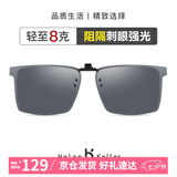 海伦凯勒近视眼镜太阳镜夹片 时尚偏光男女近视驾驶专用墨镜夹片H801C11