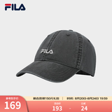 FILA 斐乐【小脸帽】情侣款棒球帽夏多彩运动帽百搭显脸小-软顶 碳银灰-GY XS