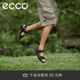 爱步（ECCO）户外凉鞋男鞋 男士透气魔术贴沙滩休闲鞋子 越野069564 黑色/灰色06956450034 40