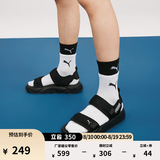 彪马（PUMA）厚底沙滩透气魔术贴运动凉鞋男女新款夏季RSSANDAL374862 黑色-水泥灰-02 42