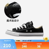 匡威（Converse）童鞋儿童低帮帆布鞋春季男女童全明星新品经典款软底魔术贴帆布鞋 黑色[经典款新版】 偏大选小一码 28 【建议脚长18cm】
