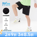 361°童装女童短裤儿童运动裤夏季新款速干裤小童五分裤男童裤子 【梭织】经典黑1702 160