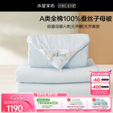 水星家纺蚕丝被100%蚕丝子母被子冬被冬季加厚被芯约8.8斤200cm×230cm
