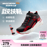 Skechers斯凯奇儿童秋冬休闲男女童二棉鞋轻质加绒保暖靴405222L/302583L 男童/黑色/红色/BKRD 33