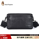 暇步士（Hush Puppies）窄肩带斜挎单肩包牛皮男大容量复古邮差挎包休闲简约七夕礼物