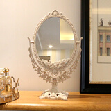 DOCLINS 双面化妆镜 台式公主镜 欧式大号梳妆镜宿舍镜子高清少女心美容镜 特大号椭圆