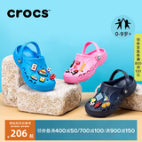 CROCS卡骆驰贝雅儿童洞洞鞋户外包头童鞋沙滩鞋凉鞋拖鞋/207013/207012 黑色-001 30 (180mm)