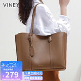 viney牛皮包包女包大容量托特包单肩包手提包生日七夕情人节礼物送女友