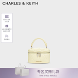 CHARLES&KEITH菱格链条手提斜挎小方包盒子包包女包七夕礼物送女友CK2-80782534 Butter Yellow奶油黄色 小包