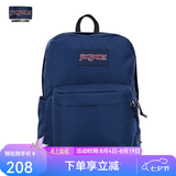 JANSPORT杰斯伯书包轻便双肩包男女旅行包简约背包电脑包学生校园 4QUT003海军蓝/藏青色-侧边袋