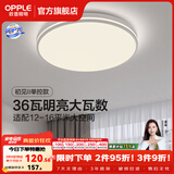 欧普照明（OPPLE）卧室吸顶灯具走廊灯过道灯阳台玄关灯简约小吸顶灯三防一体快装 呵护光【白光】36W/2800lm直径40cm