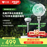 贝昂空气循环扇静音【可支持鸿蒙智联】卧室客厅电风扇智能语音节能大风力家用台式桌面电风扇3D摇头 SF3标准版【风随温变】负离子净化