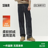 森马（Semir）森柔|商场同款牛仔裤男冬棉弹宽松直筒裤25抽绳裤子103725124106A