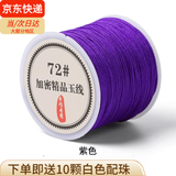 倾欣72号玉线手工diy自编本命年红绳手链吊坠挂绳端午节五彩绳尾珠 0.8mm紫色45米