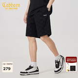 卡宾（CABBEEN）【棋盘格提花】宽松休闲短裤男2024夏新款潮牌运动五 煤黑色01 2XL (185) 54