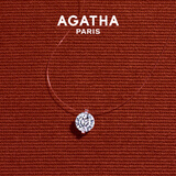 AGATHA/瑷嘉莎 人鱼之泪项链女【七夕情人节礼物】生日送女友闺蜜高级感 明星同款（39CM-大号2.96克拉）