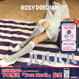 ROSYDOEDIAN拼色堆堆袜 夏季长筒袜薄款小腿袜女袜子半截过膝袜韩版ins风显瘦 灰蓝 均码