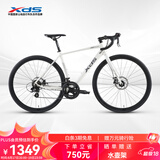 喜德盛（xds）公路自行车26款RC200机械碟刹7速14速X6铝合金车架学生成人通勤车 象牙白标准版(14速-碟刹) 700C*440（建议身高155-165）