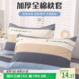 艾薇 A类全棉枕头套学生单人枕芯套纯棉枕套一个 罗马时代 48*74cm