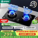 容声燃气灶液化气煤气灶双灶猛火家用5.0KW嵌入式台式灶具一级能效大火力JZY-RLB4Y