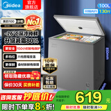 美的（Midea）【减霜80%】200/300/100升冰柜单温家用非无霜 -30℃深冷大容量冷柜一级能效冷藏冷冻两用家电补贴 100升 一级节能｜升级减霜｜100KMF(E)