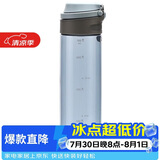乐扣乐扣（LOCK&LOCK）一键式运动水杯塑料杯户外便携水壶带把手刻度男女杯子蓝色750ml