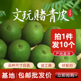 老农哥官帽狮子头文玩核桃青皮把玩核桃麻核桃绿皮原果绿果带皮10颗 10个大官帽 50-54mm