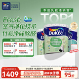 多乐士（Dulux）京绽竹炭抗甲醛五合一净味室内乳胶漆墙面抗菌油漆涂料白色A8146P 套装 白漆 不可调色 54L*1件