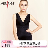 MERRIGE美人计塑身衣女收腹提臀束腰海藻衣连体内衣 优雅雅黑 3XL (建议体重125-135斤)