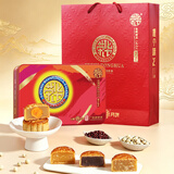 荣华食品旗舰店蛋黄莲蓉 果仁豆沙 中秋送礼 缤纷月礼盒390g