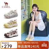 骆驼（CAMEL）【迪丽热巴同款】柠萌丑萌鞋女运动休闲鞋 L25A202062 米/黄  36